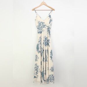 NWT Lulus Floral Wrap Maxi Dress